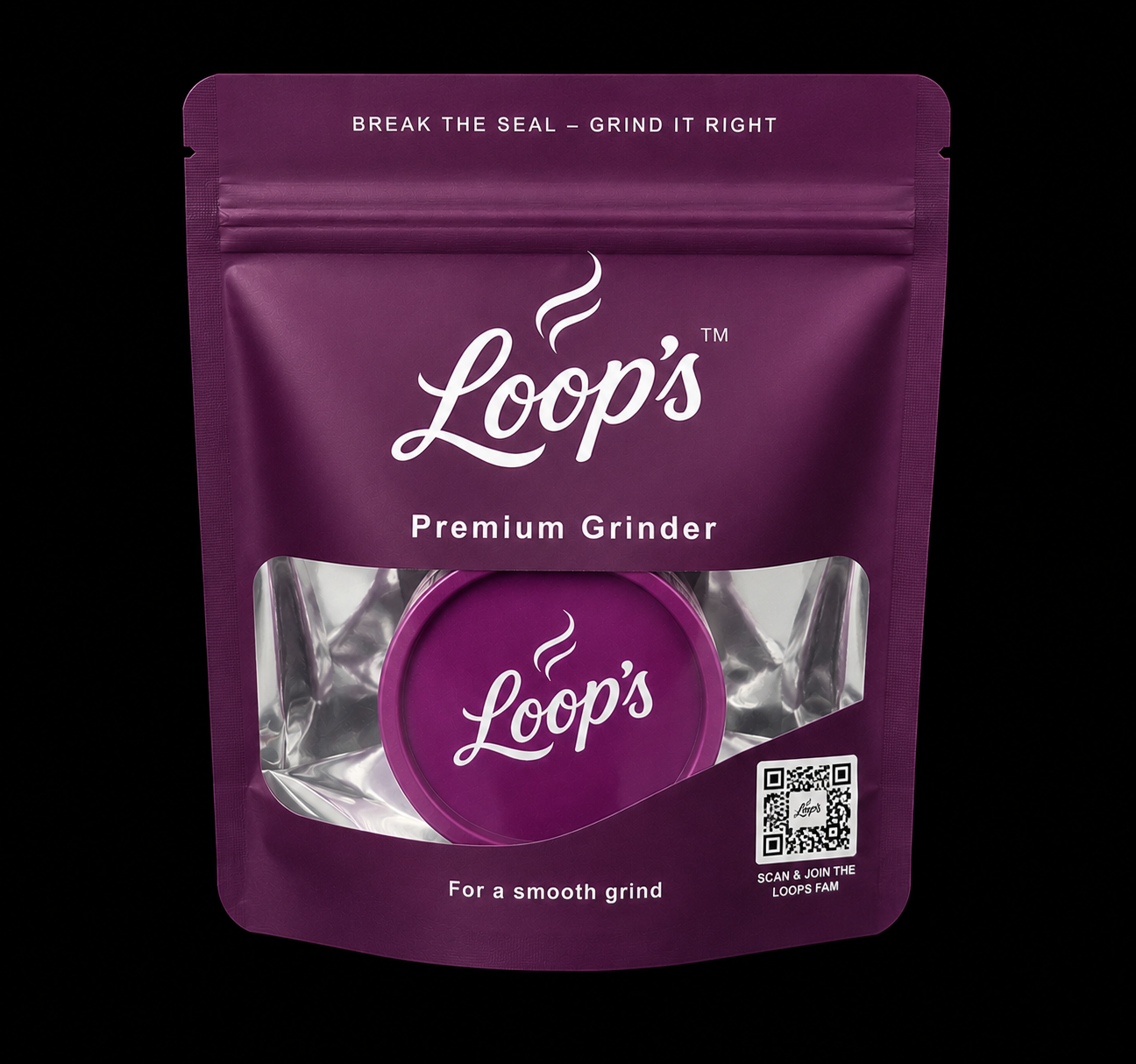 Loops Premium Herb Grinder - Purple Edition
