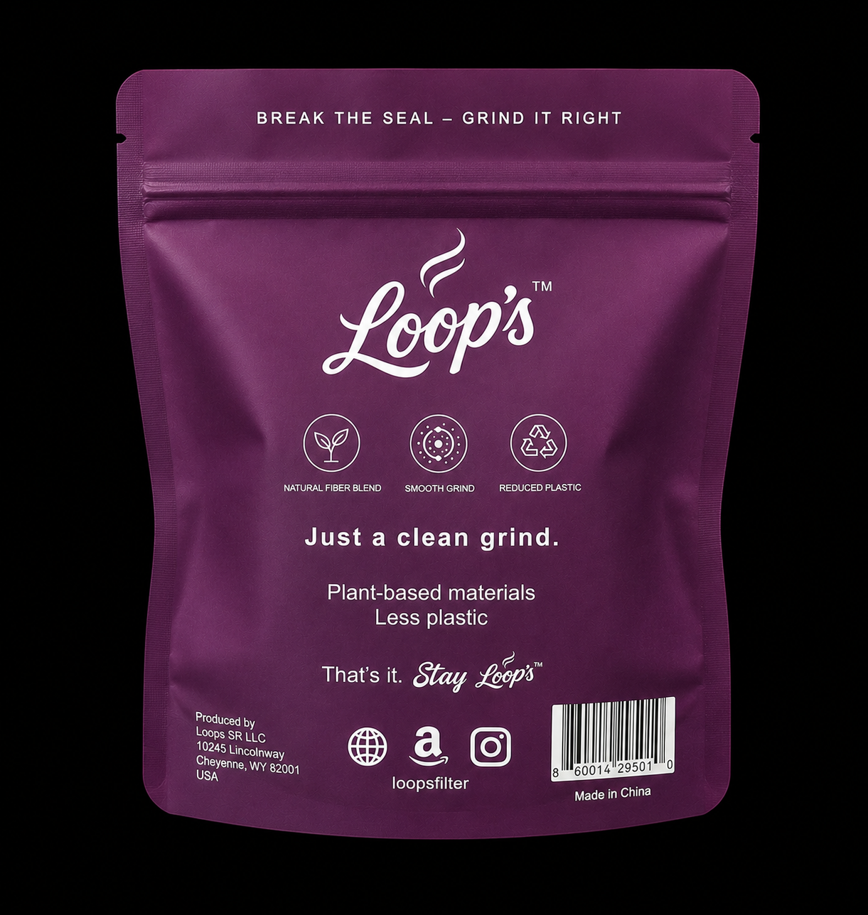Loops Premium Herb Grinder - Purple Edition