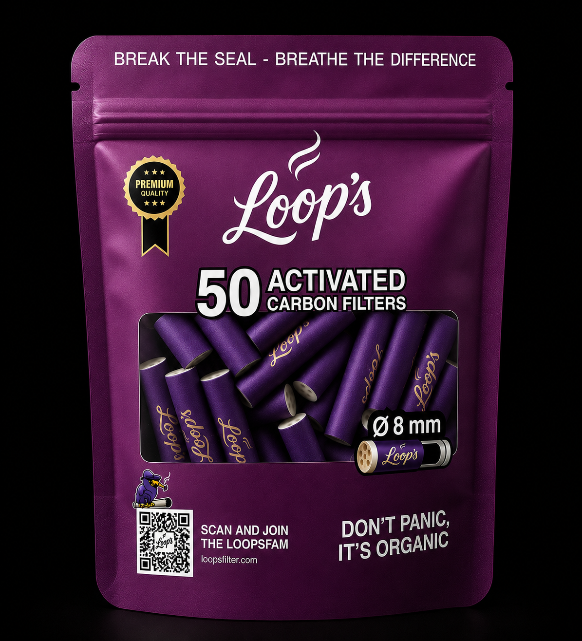 Loops Filter 8mm (50 Pack)