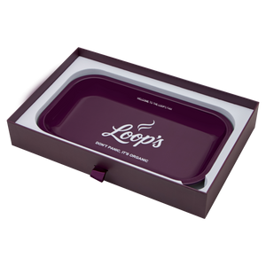 Purple Loops Premium Rolling Tray in its open box